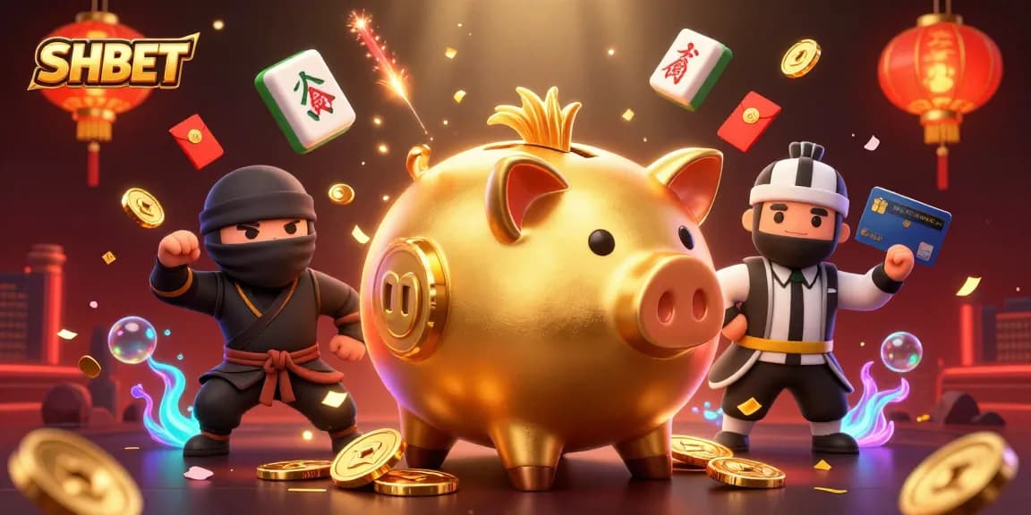 Experience SHBET's dynamic casino environment with vibrant characters and exciting gaming elements.