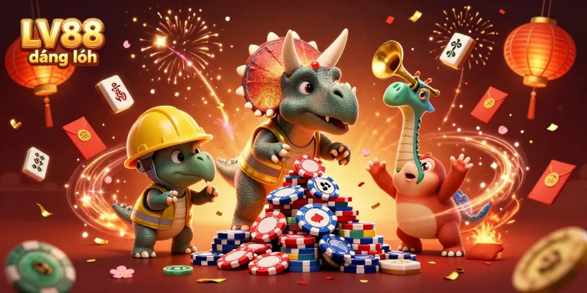 Experience the excitement of LV88 đăng nhập with a vibrant casino-inspired celebration
