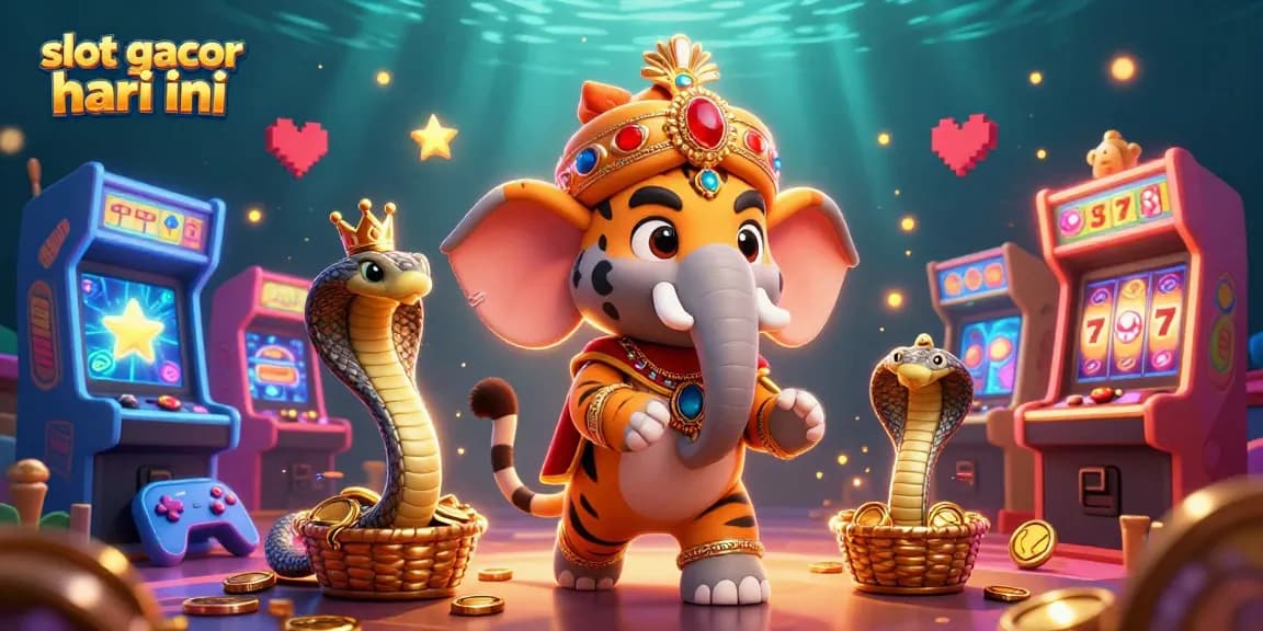 Engage with the slot gacor hari ini experience, featuring vibrant characters and dynamic casino elements.