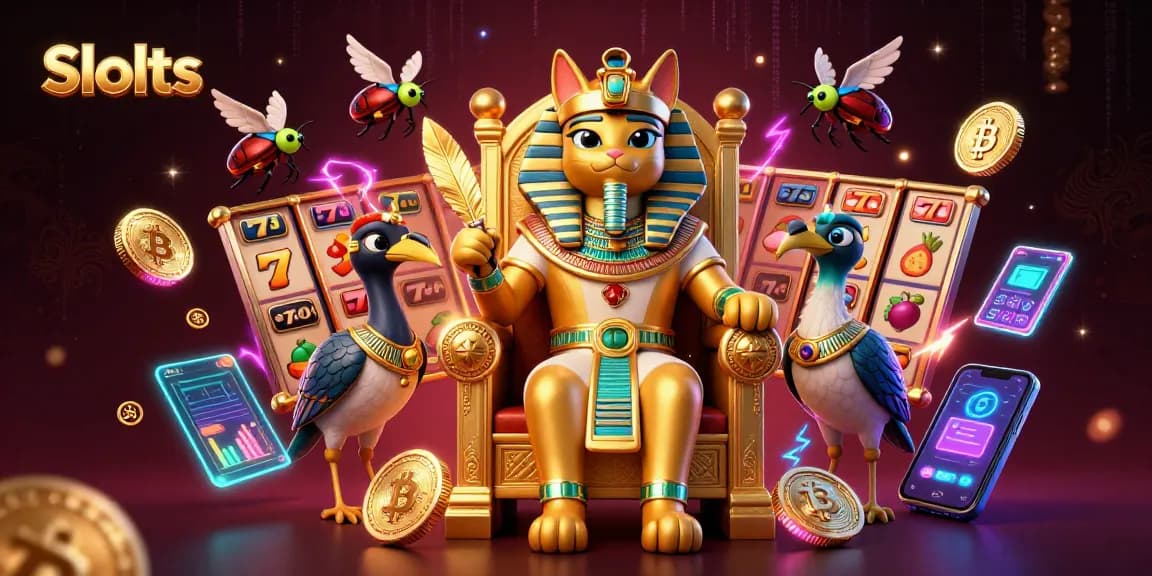 Spin the Slots with the luckiest Egyptian cat and thrilling jackpot elements!