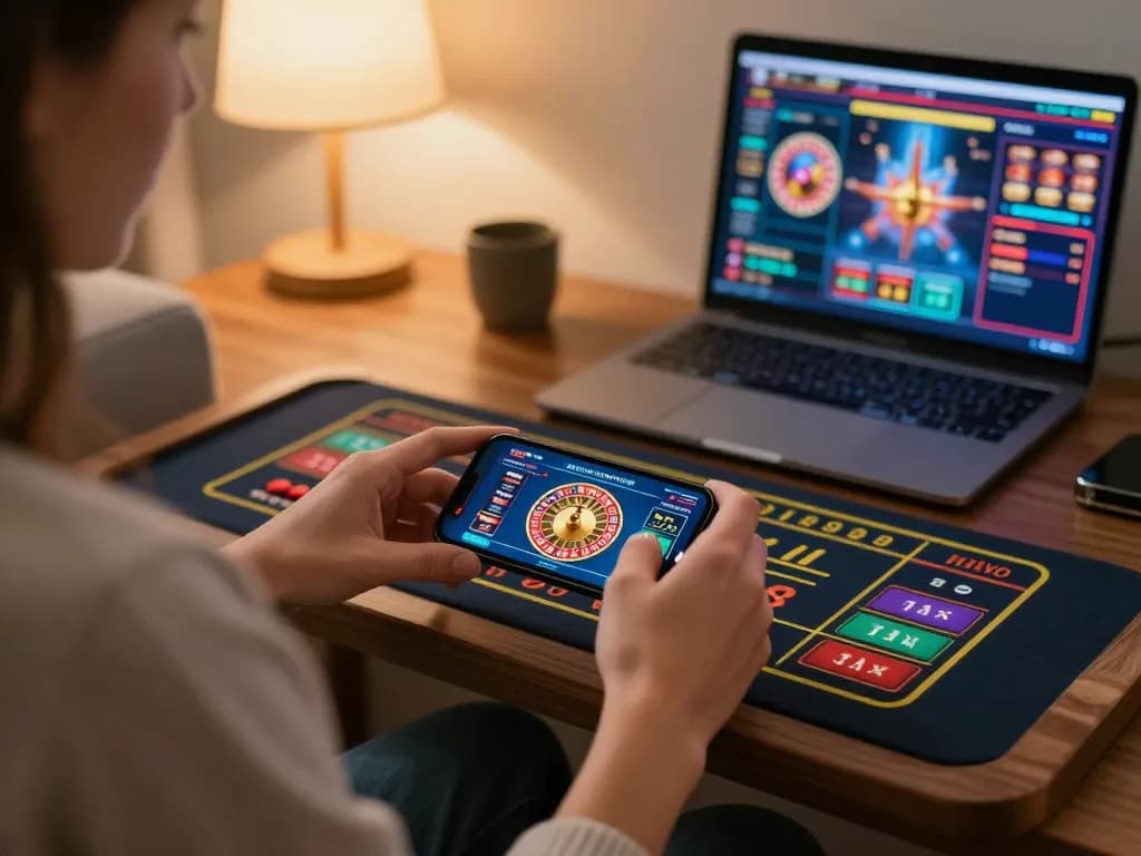 yowesjp player engaging in thrilling roulette betting on smartphone, showcasing exciting online gambling experience