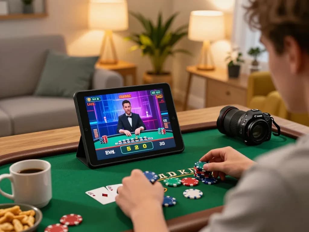 Experience interactive gaming with LGOSUPER as players enjoy live dealer blackjack at home.