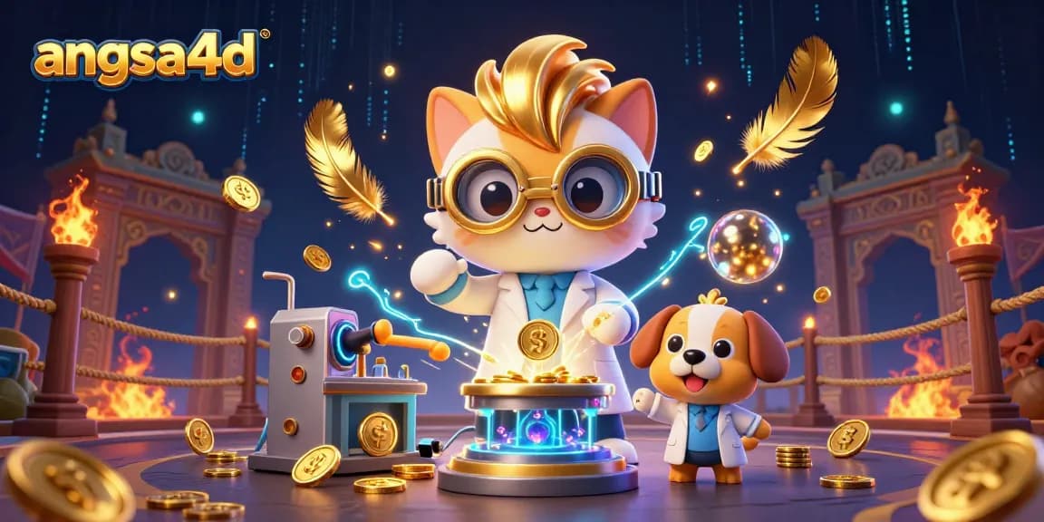 Join the adventure at angsa4d with our mad scientist and his assistant in a vibrant casino showdown.