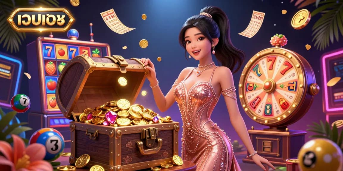Engage in thrilling slot action at เว็บตรง with vibrant visuals of treasure and excitement.