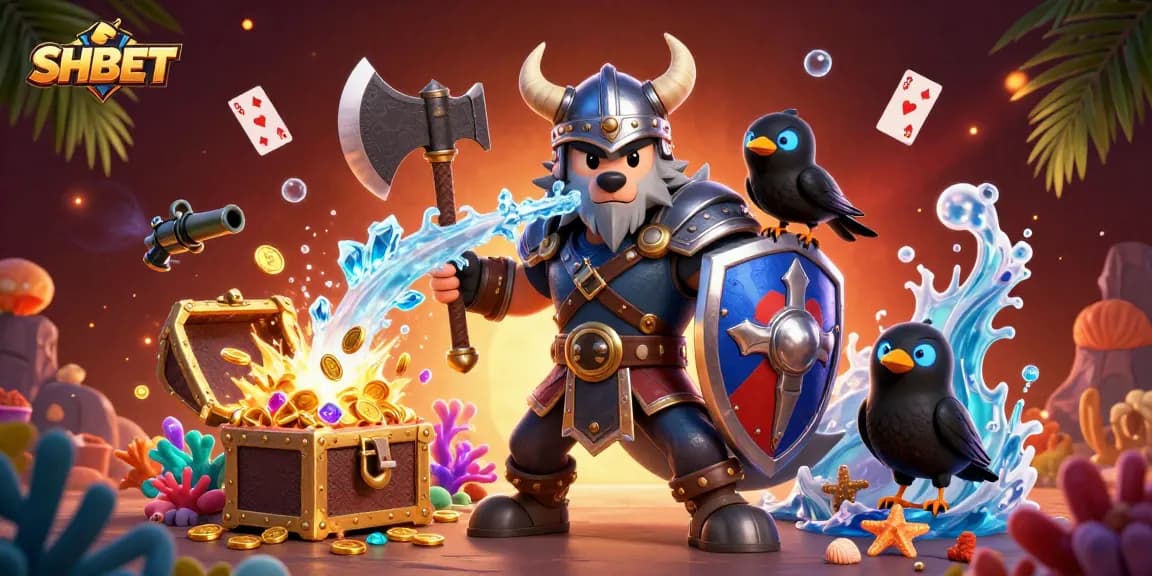 Experience thrilling gameplay with SHBET's immersive 3D illustration featuring dynamic fantasy elements and rich colors.