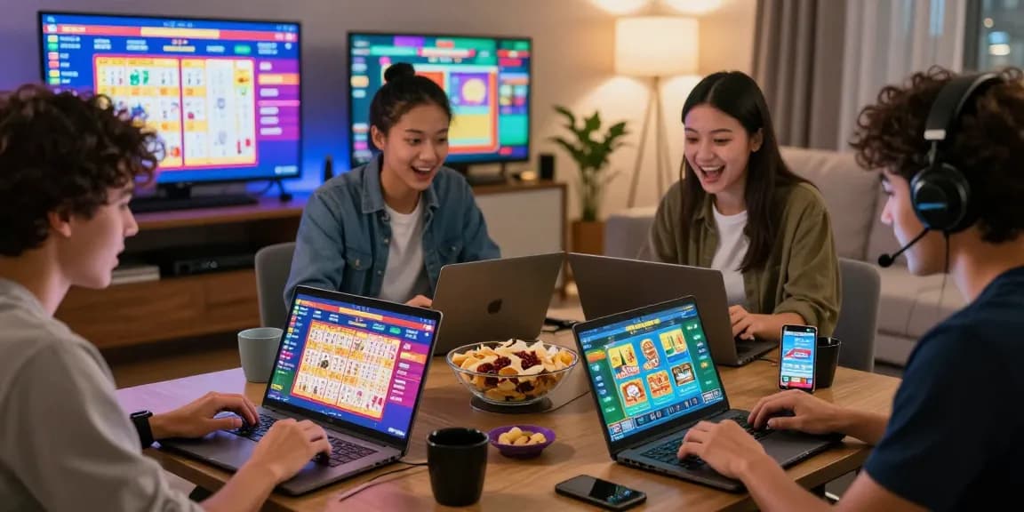 Exciting ulartoto togel gaming experience with players enjoying their favorite online games in a modern setting.