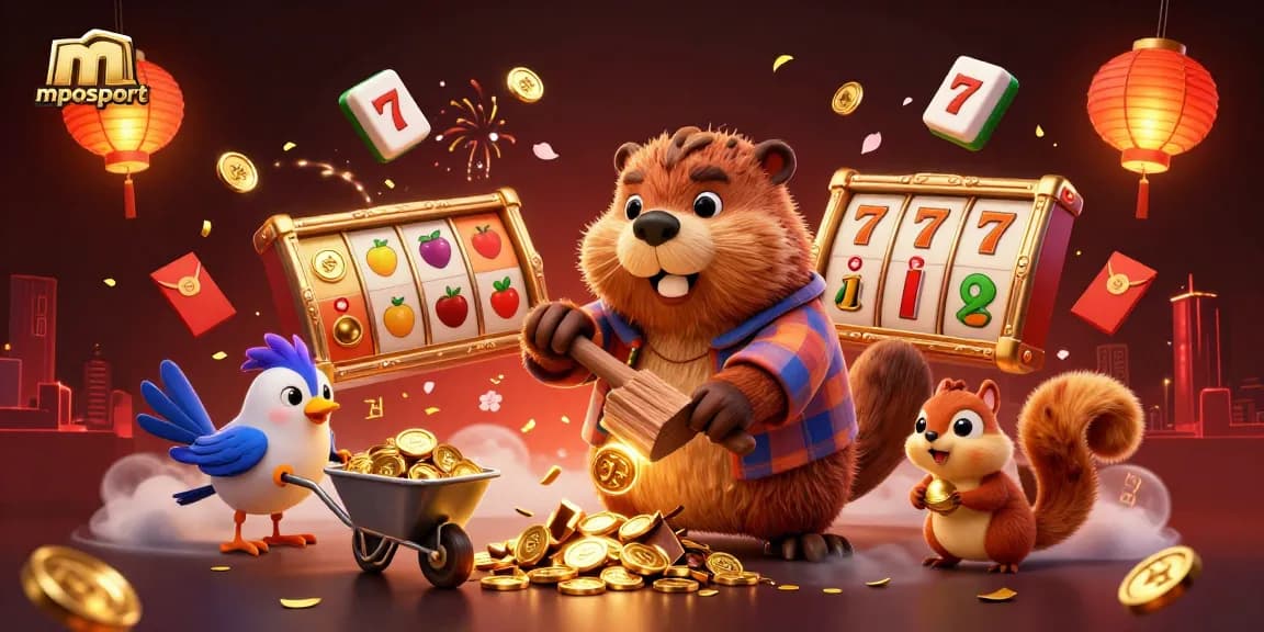 Ikuti permainan yang menguntungkan dengan mesin slot menarik dari mposport, menampilkan karakter animasi dan elemen kasino yang cerah.