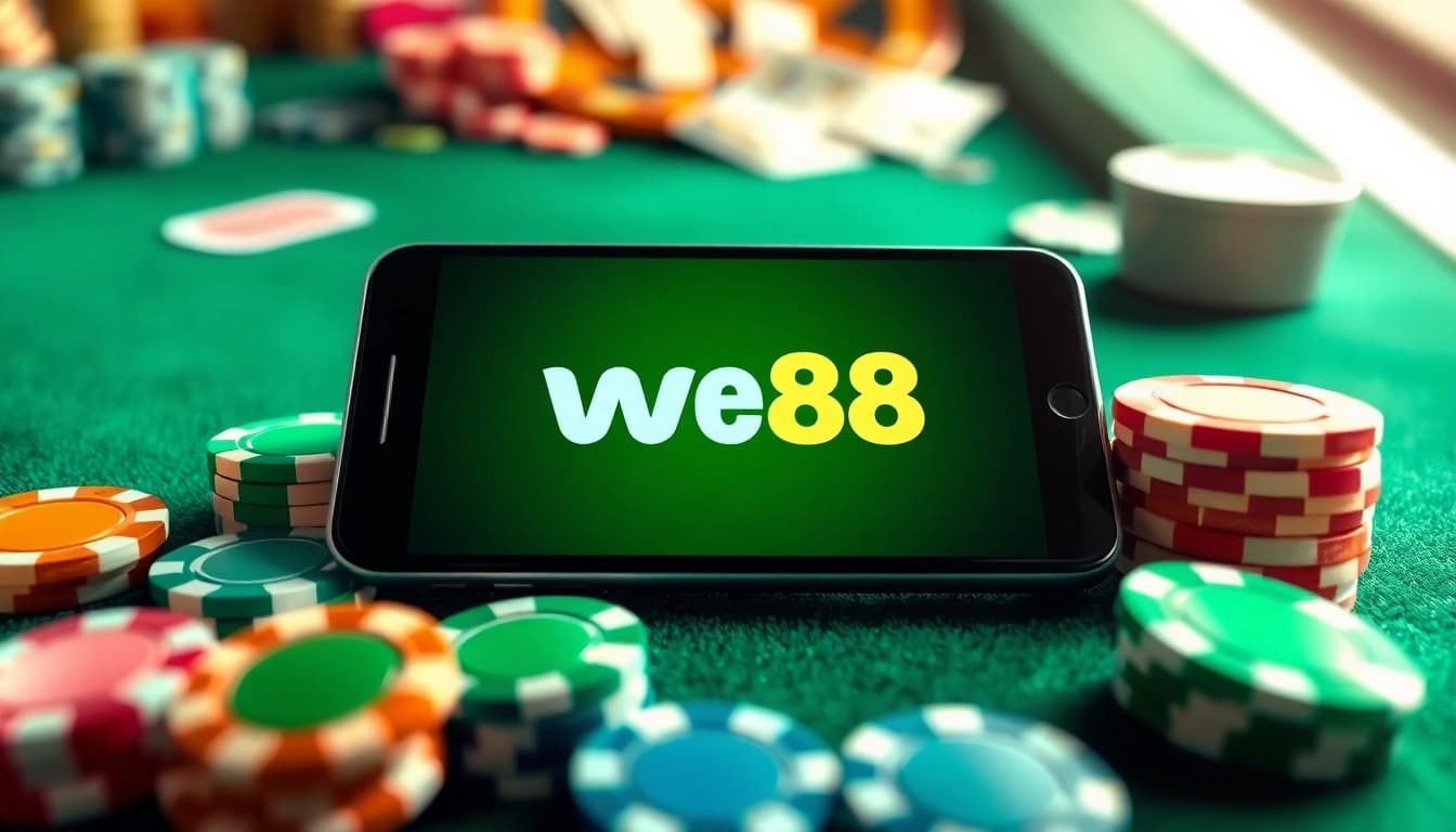 เล่นคาสิโนกับ w88 มือถือ บนโต๊ะเดิมพันที่มีชิปและการ์ดสวยงาม