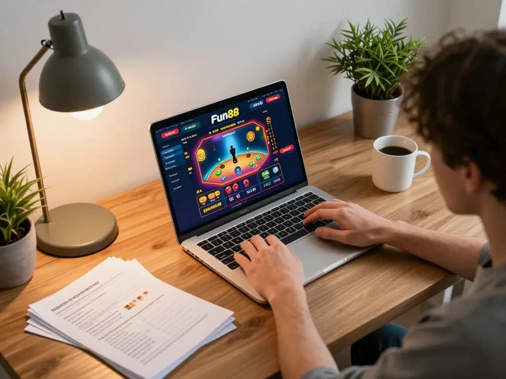 Experience immersive gaming on Fun88 with a user engaged in strategic online casino gameplay.