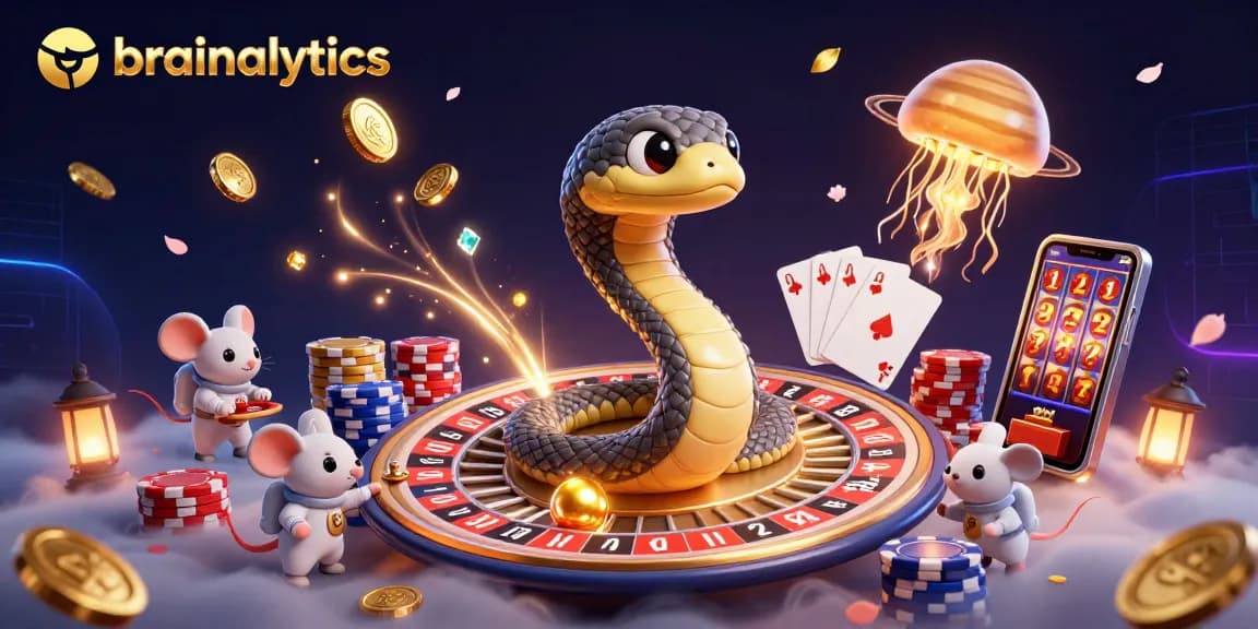 Bet on the cosmic roulette with brainalytics as astronaut mice gamble around a Saturn ring casino scene.