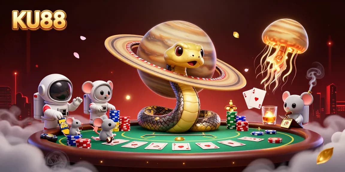 Experience the excitement of KU88 with cosmic characters and vibrant casino action.