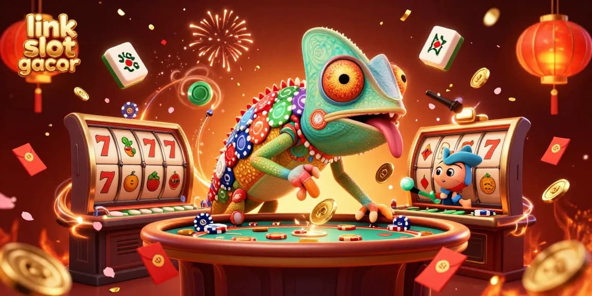Menangkan slot gacor dengan chameleon kasino yang meraih koin emas di tengah kemeriahan permainan.