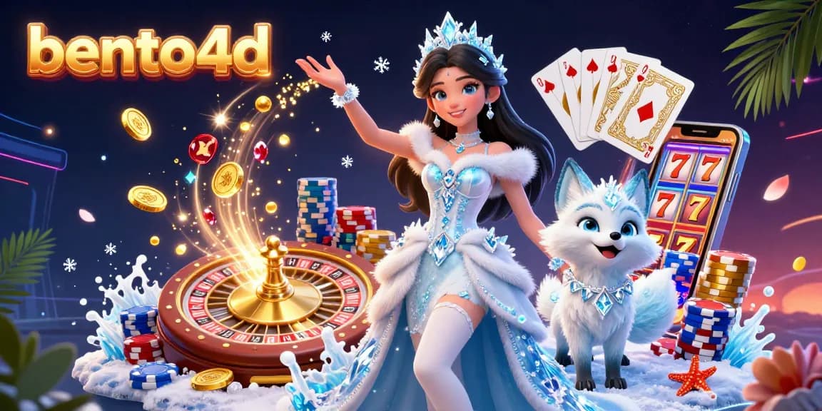 Aktifkan potensi kemenangan Anda dengan ilustrasi kasino bento4d yang penuh warna menampilkan elemen permainan yang mendebarkan.