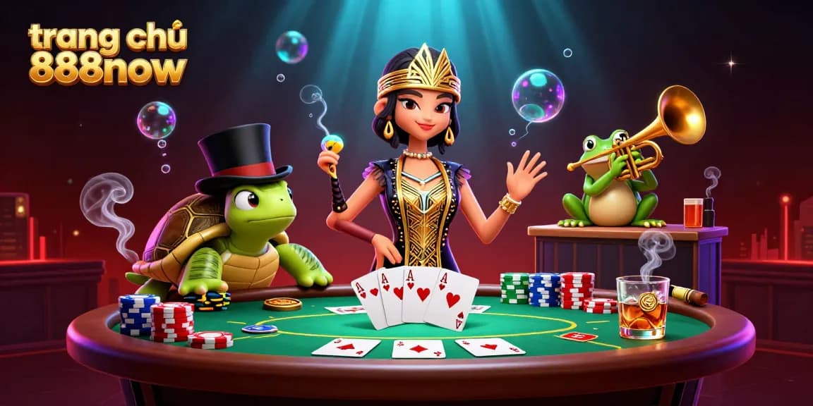 Join the excitement at trang chủ 888now with a vibrant 3D casino illustration featuring dynamic gaming elements.