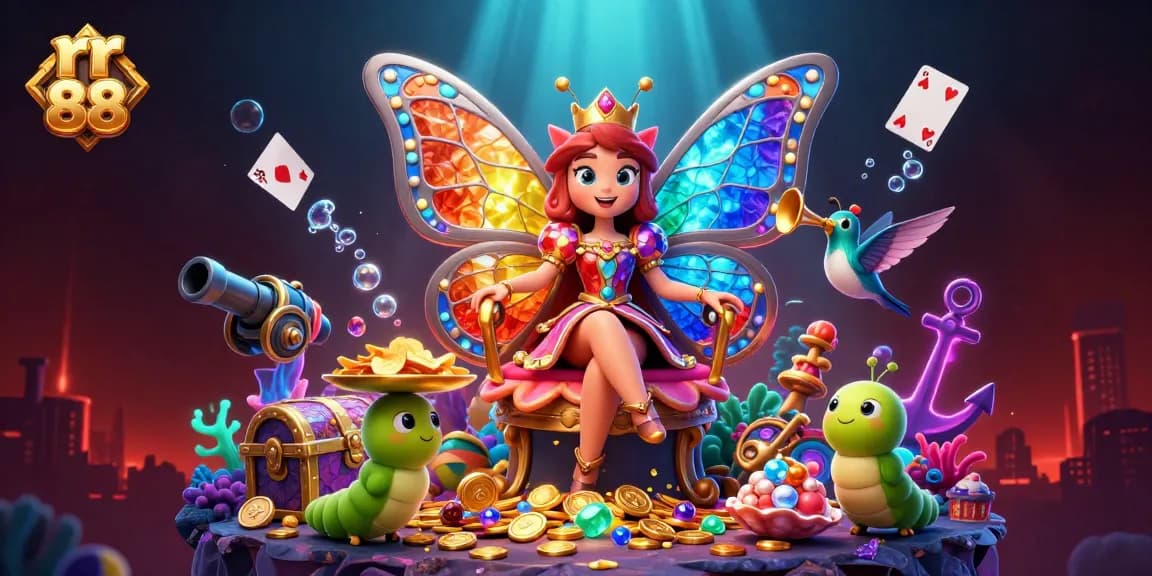 Experience thrilling rewards at rr 88 with a dynamic underwater-themed casino illustration.