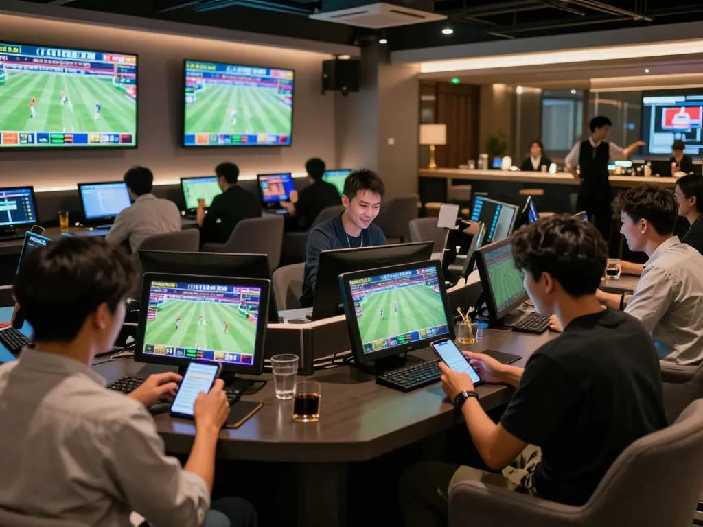 Pemain terlibat dalam permainan strategis di lounge taruhan olahraga online sada-ar, menganalisis statistik dan menikmati kemenangan