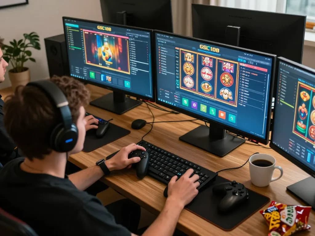 Berinteraksi dengan Gsc108 Login untuk pengalaman bermain game online yang imersif di rumah.