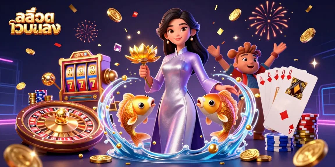สัมผัสประสบการณ์ สล็อตเว็บตรง กับฉากดิจิทัลที่มีชีวิตชีวา featuring slots, ปลาคาร์พทองคำ, และการเล่นเกม 3D