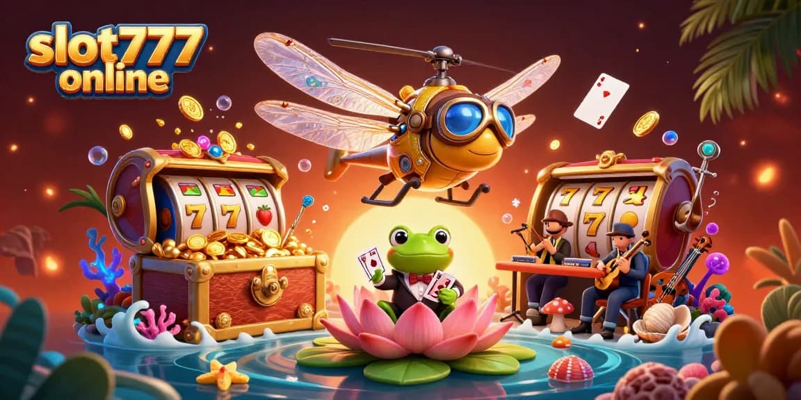 Experience exciting slot777 online gameplay with vibrant characters and rich casino elements.
