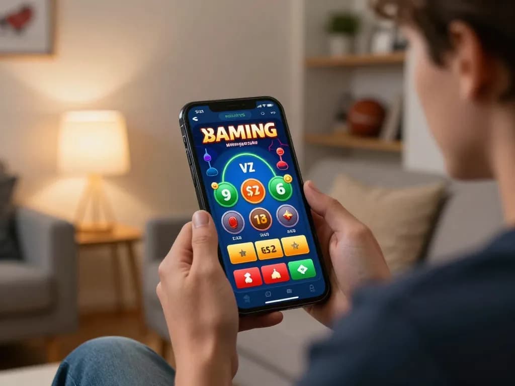 Engage in đăng ký for online gambling with a mobile app showcasing vibrant betting options in a cozy setting