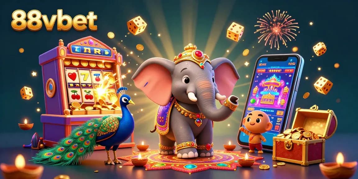 Experience the vibrant gaming world at 88vbet with colorful characters and thrilling casino activities.