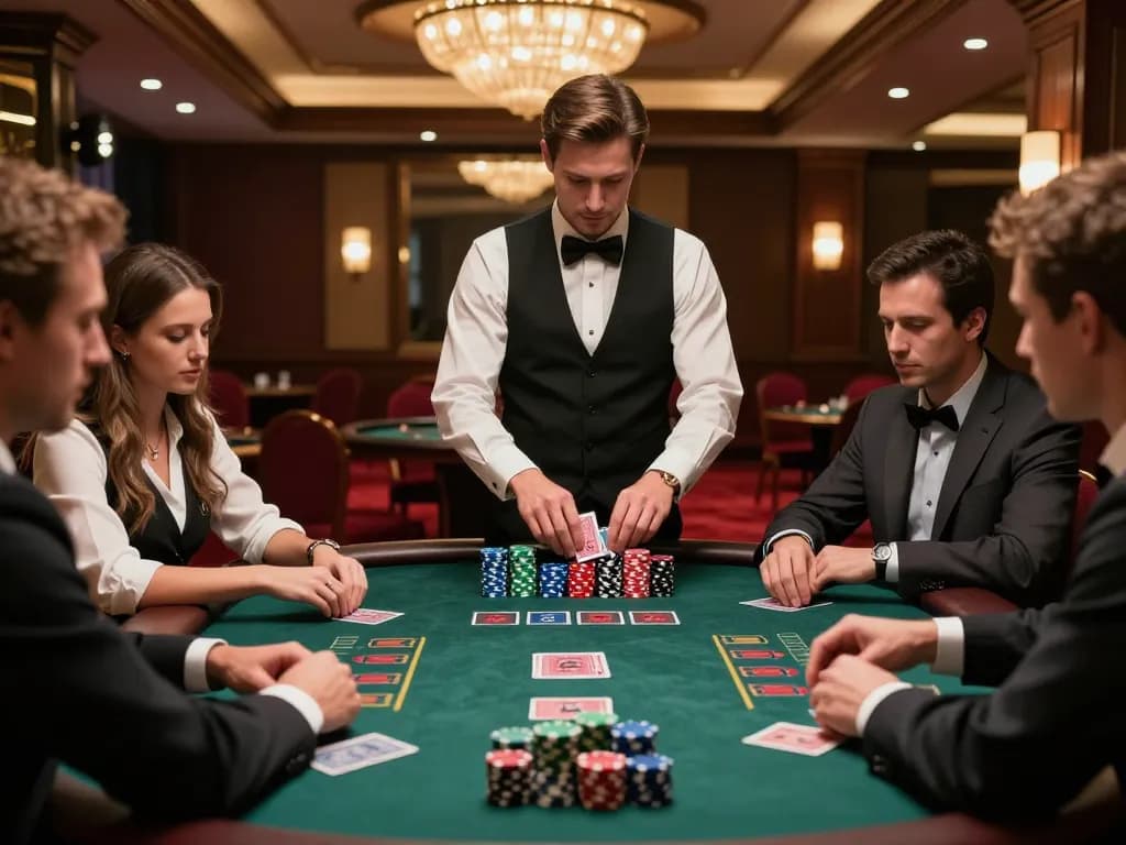 Pemain terlibat dalam aksi blackjack yang intens sambil menikmati kemewahan kasino dengan taruhan tinggi seperti yang terlihat di weliveincanada.