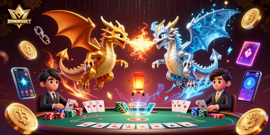 Experience winning strategies at DOMINOBET with this vibrant casino-themed digital art.