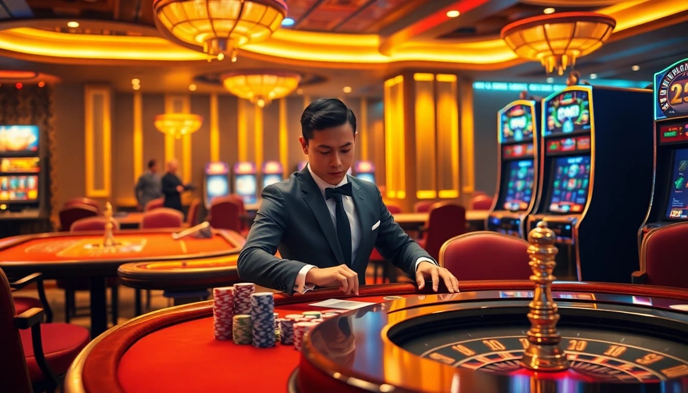 Experience the excitement of playing at NEW888, featuring dynamic casino tables and vibrant gaming interfaces.
