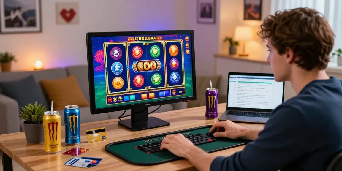 Exciting experience at credit card casinos with colorful slot games and engaging gameplay.