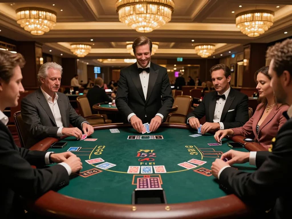 Players engaging in a thrilling blackjack game at B52CLUB, showcasing strategic betting actions.