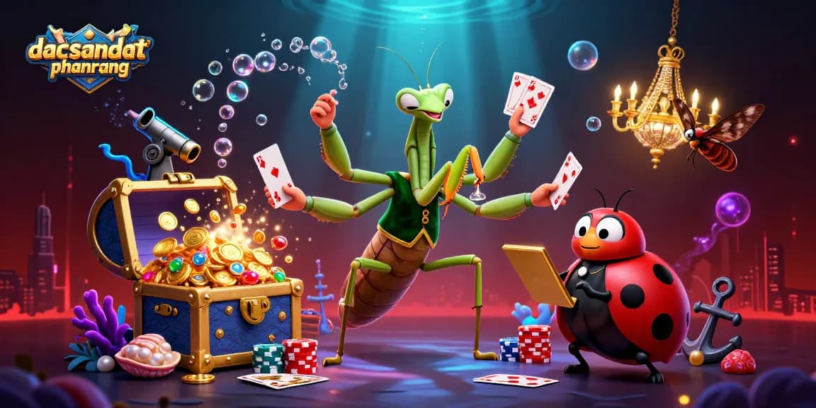 Play dynamic games at dacsandatphanrang while winning big with a cartoon mantis card sharp and ladybug pit boss.