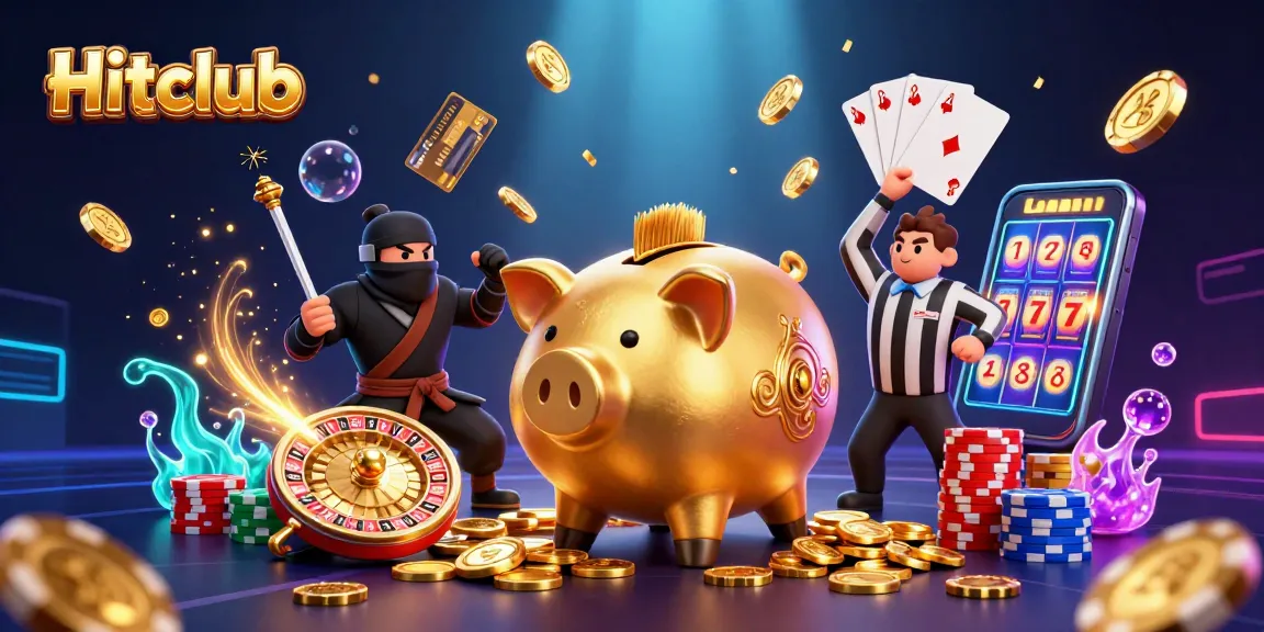 Hitclub players enjoy dynamic casino action with golden coins and jackpot excitement