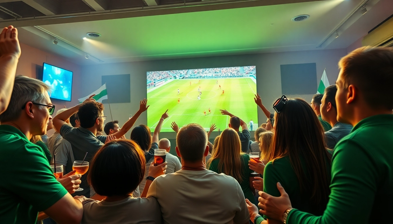 Socolive fans enjoying a live soccer match with vibrant energy and excitement.