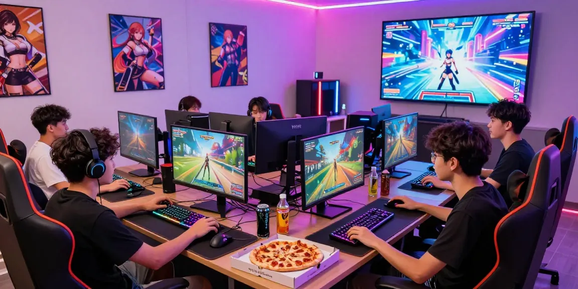 Players enjoying an immersive hentai game in a vibrant gaming room.