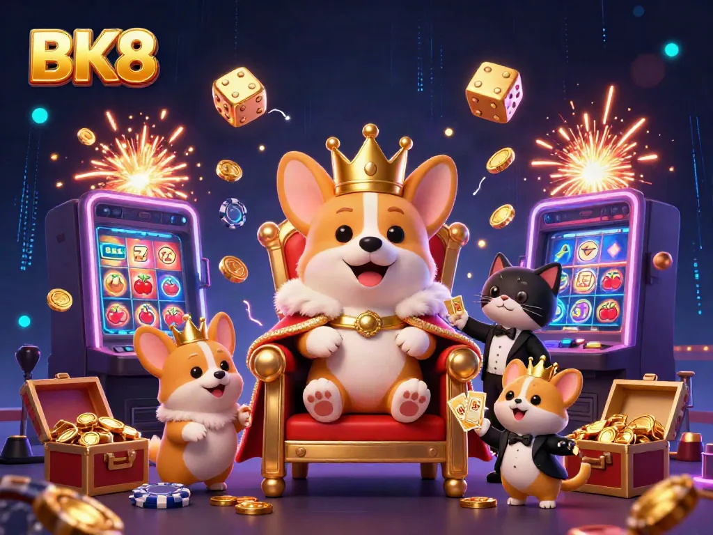 Experience thrilling jackpots at BK8 with colorful slot machines and animated characters.