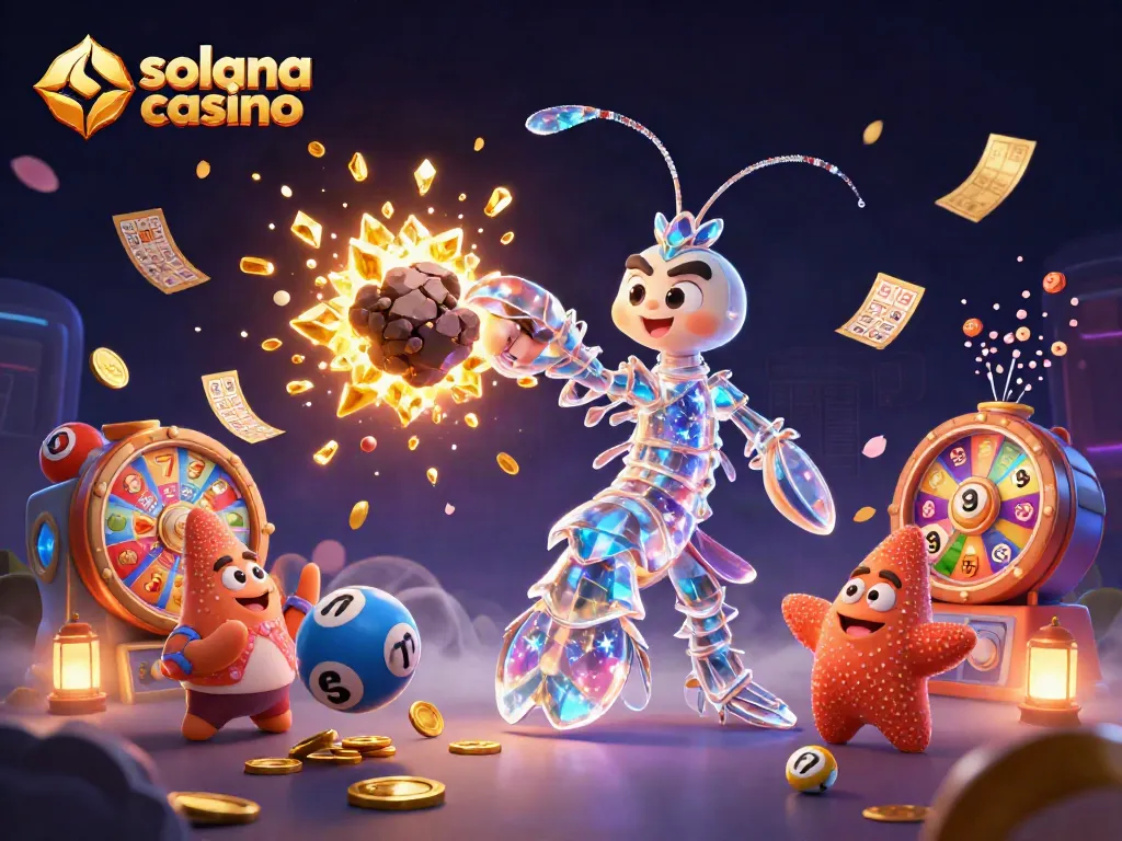 Experience the thrill of a solana casino with colorful elements and rich gaming atmosphere.