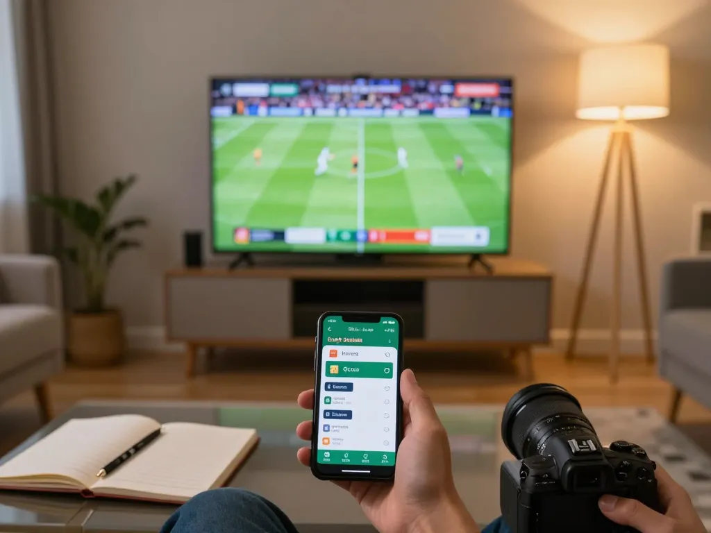 Engaging in live sports betting through a mobile app with 68win during a match.