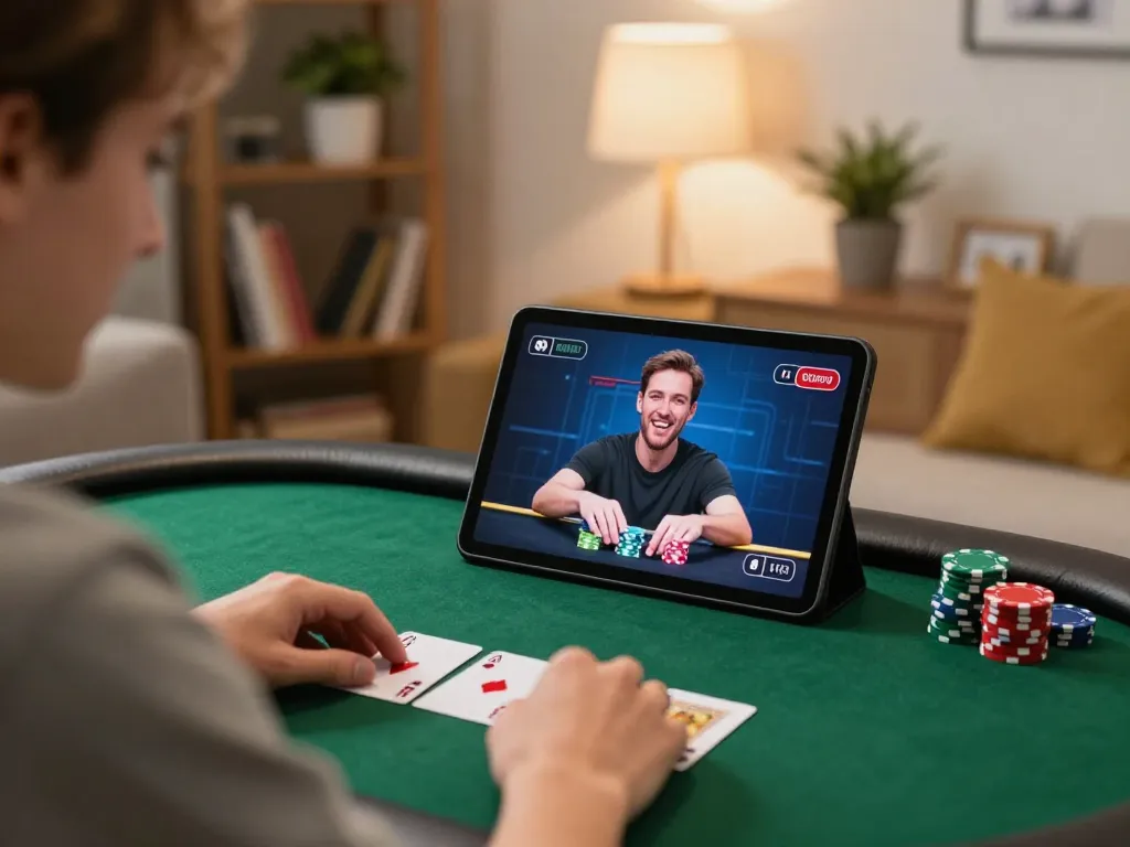 Player enjoying online poker and strategy gameplay at home with tt88 platform