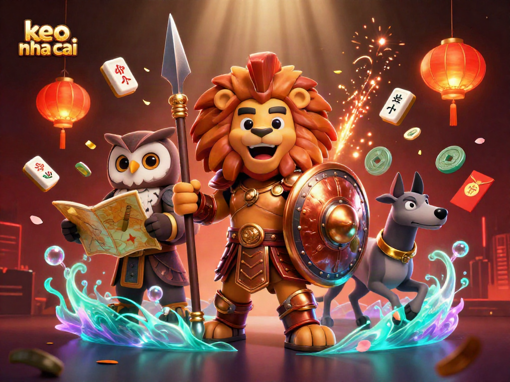 Engage with keo nha cai betting odds illustrated through vivid characters and dynamic elements.
