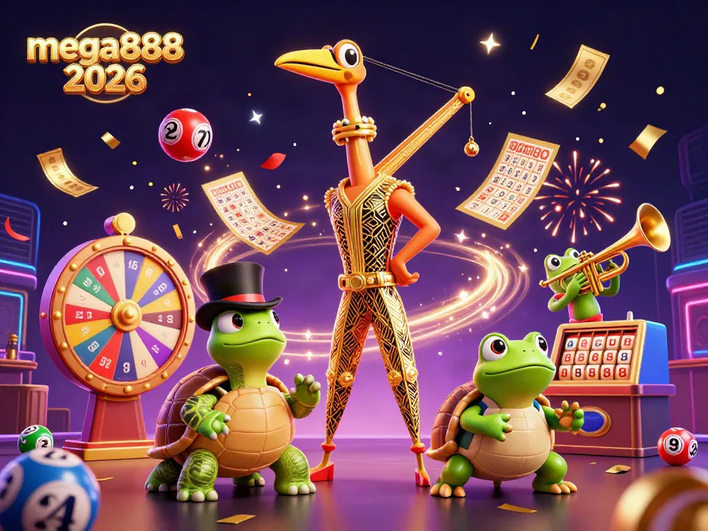 Engage with exciting mega888 2026 games featuring vibrant characters and dynamic action in a casino setting.
