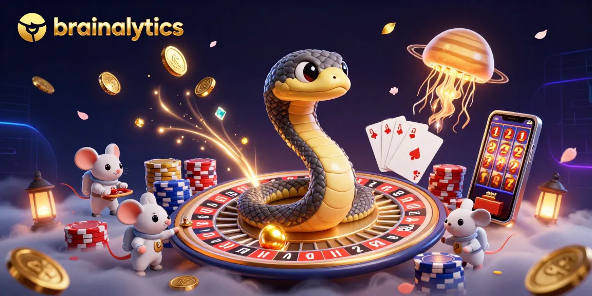 Bet on the cosmic roulette with brainalytics as astronaut mice gamble around a Saturn ring casino scene.