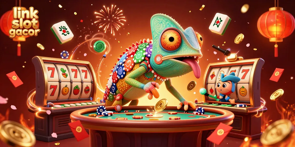 Menangkan slot gacor dengan chameleon kasino yang meraih koin emas di tengah kemeriahan permainan.