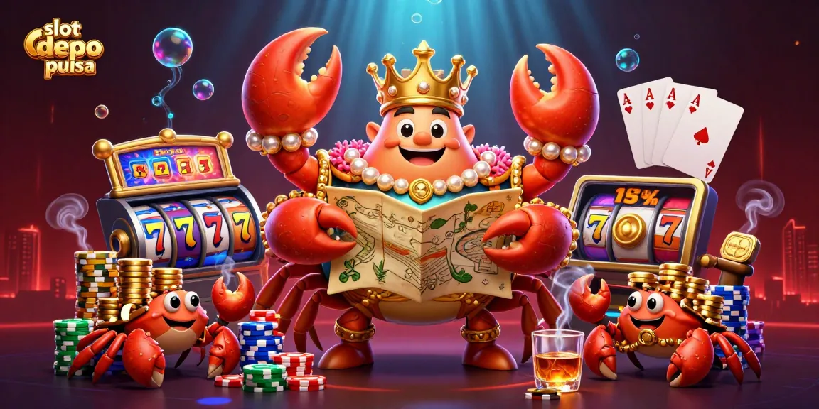 Rasakan sensasi slot depo pulsa dengan ilustrasi kasino yang menampilkan karakter unik dan permainan menggiurkan.