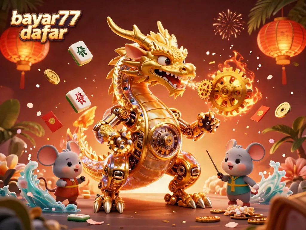 Play and win with bayar77 daftar: Experience seamless online gaming with a mechanical dragon theme.