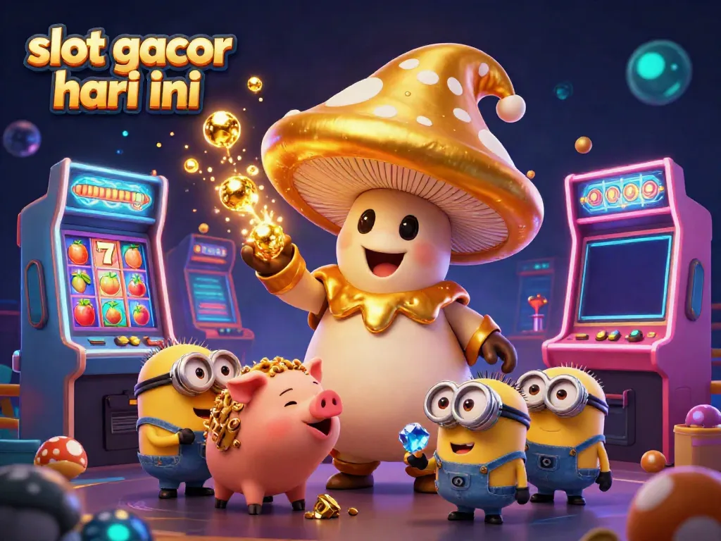 Menggandakan keseruan bermain slot gacor hari ini dengan ilustrasi kasino warna-warni yang dipenuhi simbol keberuntungan.