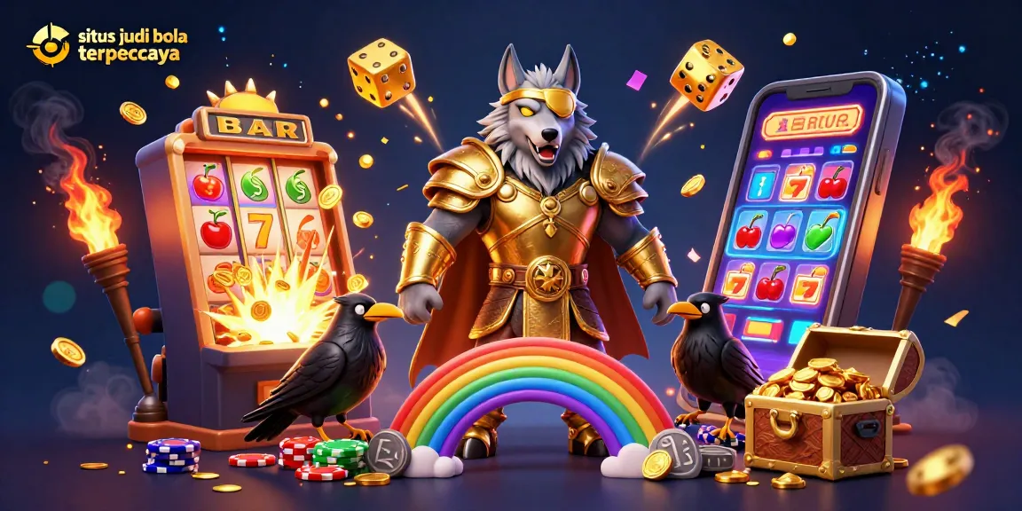 Experience the thrill of situs judi bola terpercaya with dynamic casino elements and vibrant characters.