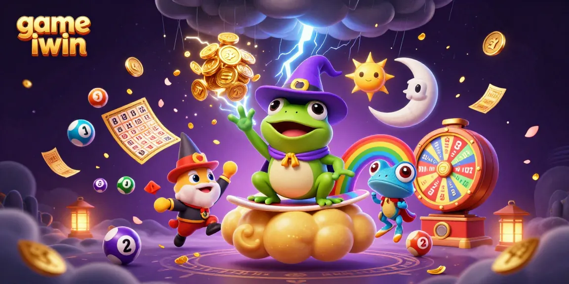 Win big with game iwin in an exciting 3D illustration showcasing dynamic elements and vibrant energy.