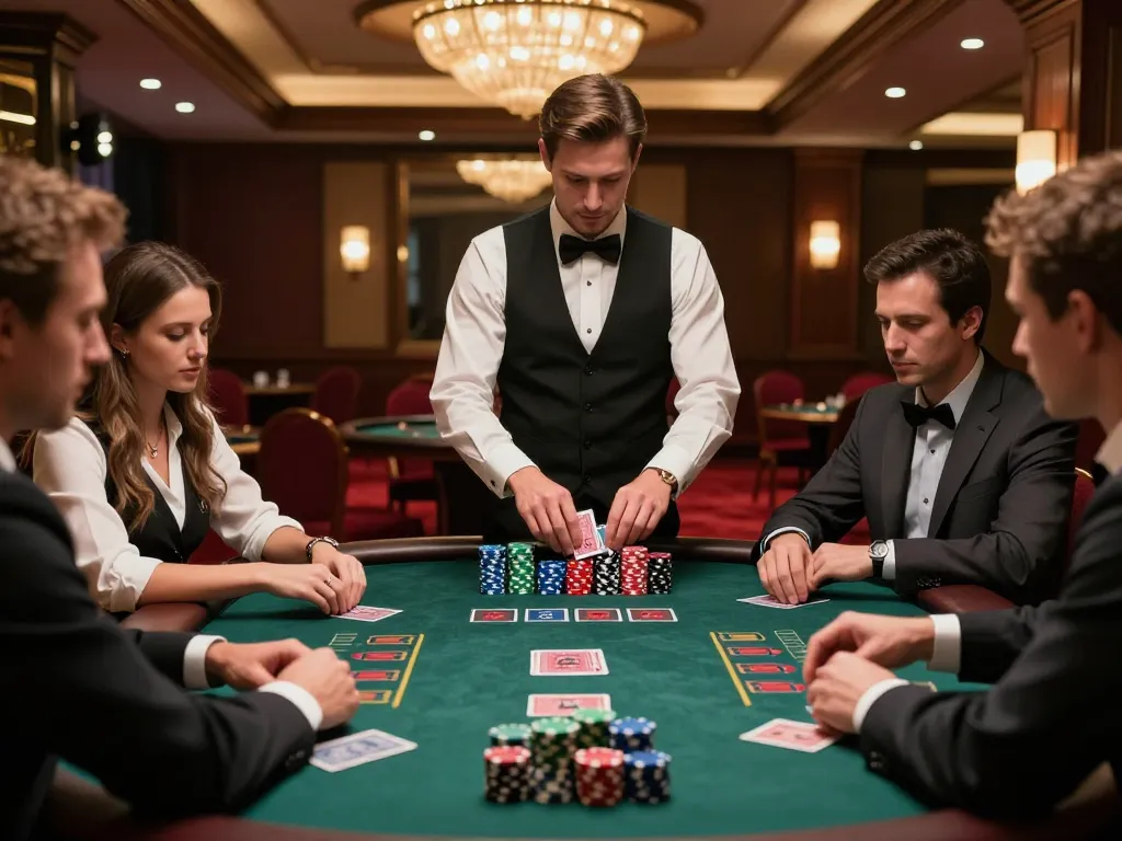 Pemain terlibat dalam aksi blackjack yang intens sambil menikmati kemewahan kasino dengan taruhan tinggi seperti yang terlihat di weliveincanada.
