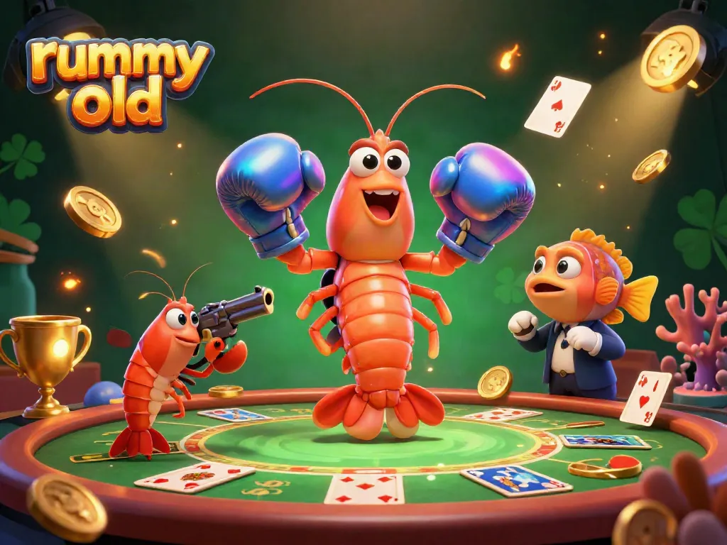 Experience thrilling gameplay with Rummy Old in an exciting casino scene featuring vibrant characters and dynamic elements.