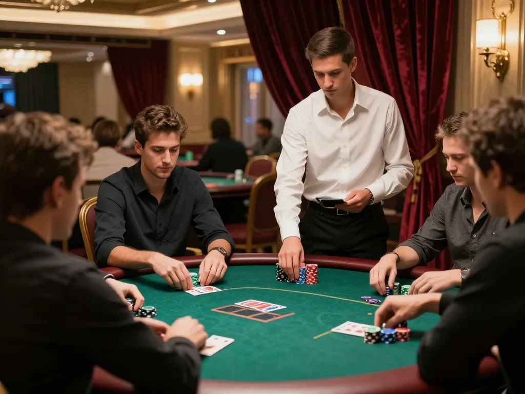Players experiencing strategic gameplay at rr88's high-class poker table, highlighting the excitement of betting.